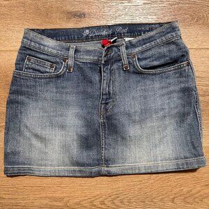 Vintage Jean Mini Skirt by Divided Red